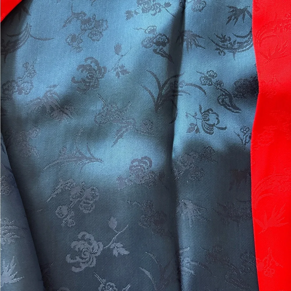 Blue and Red Reversible Kimono Robe - Picture 8 of 8